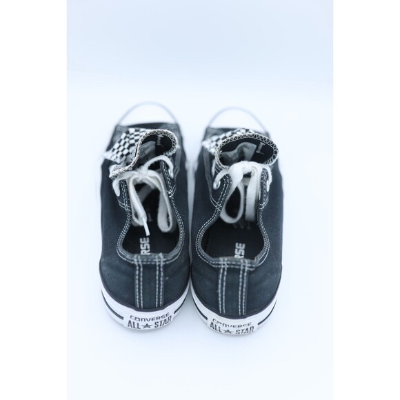 Converse Double Tongue 9 Black White Checkered Low Top Shoes Emo Grunge - Picture 4 of 10
